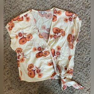 Madewell Floral Wrap Top